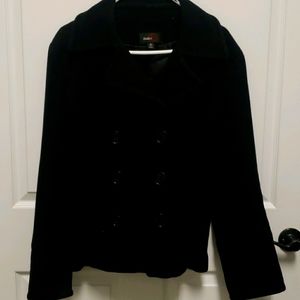 Women's black penny coat.